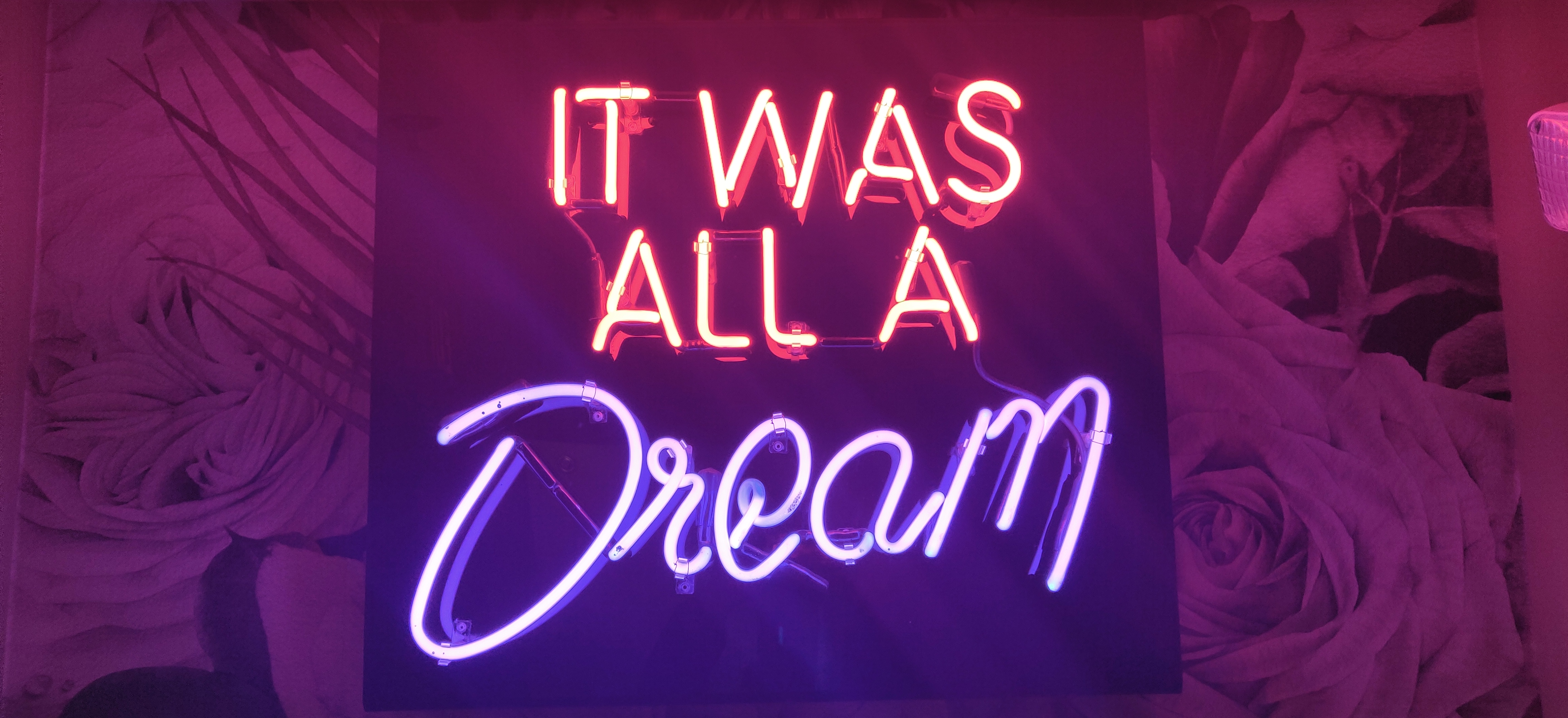It Was All a Dream neon sign